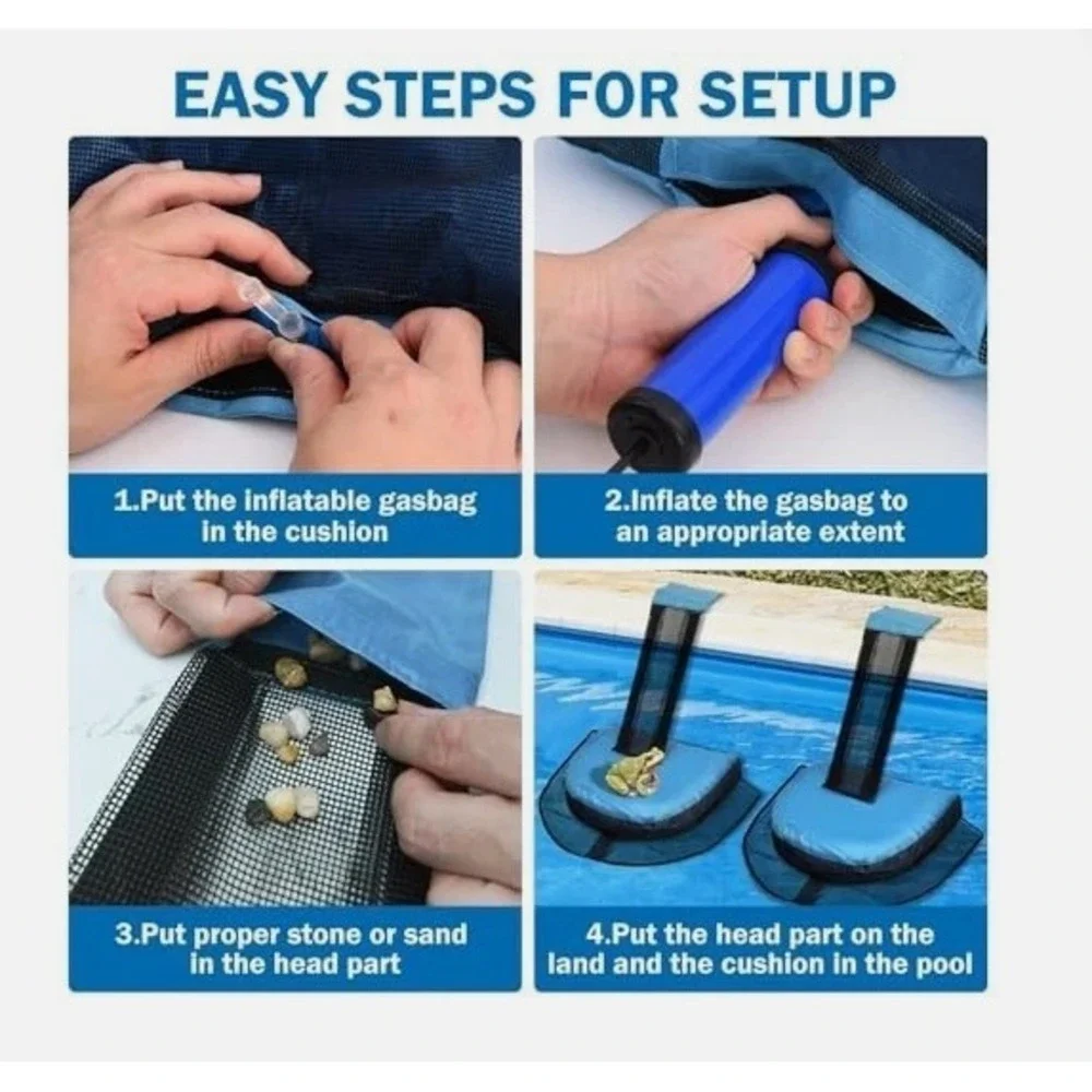Escape Ramp Animal Saving Pool Floating Rescue Frog Pad Clean Maintenance 4 Pack